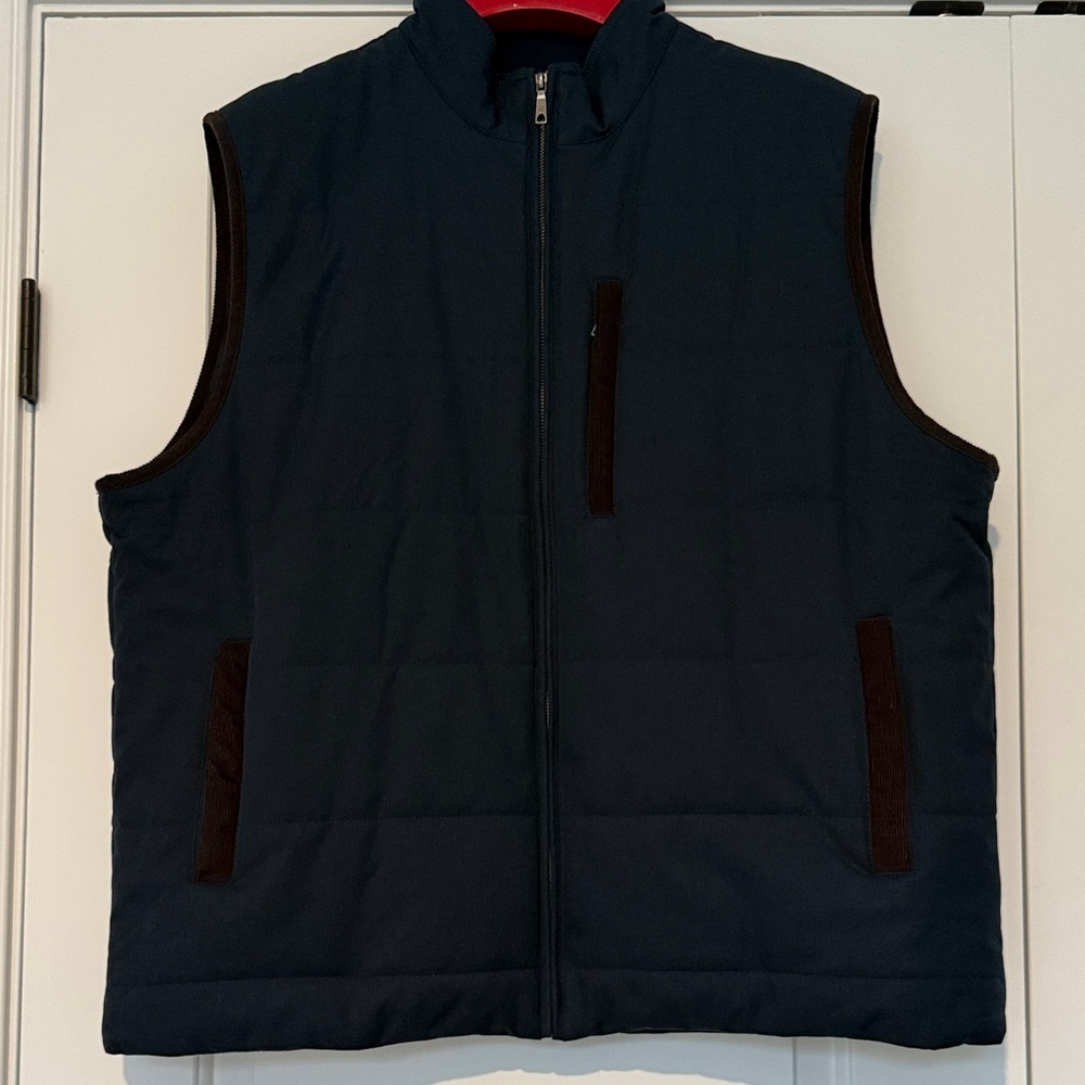 Brooks Brothers Dark Blue Quilted Vest